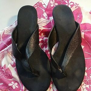 Black Kitten Heel Sandals